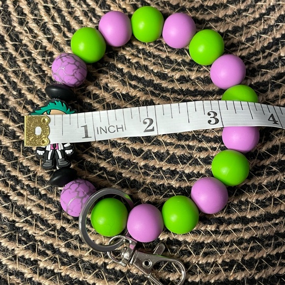 Beetle Juice Beaded Keychain Wristlet - Picture 2 of 2
